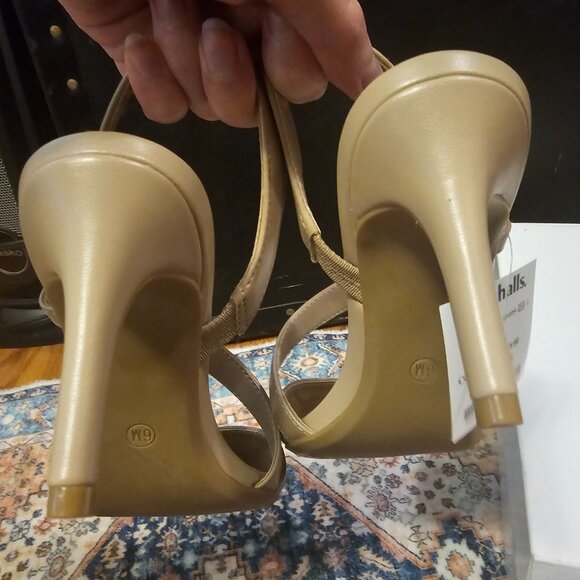 Calvin Klein Cream Heels with Ankle Straps - Picture 3 of 5